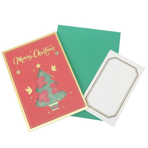 クリスマスカード フラワーツリー