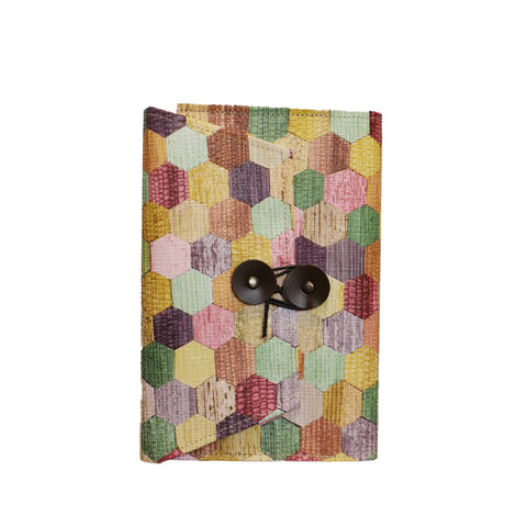 デッドストック壁紙ブックカバー GRAFICA DECORA pastel hexagon [文庫]