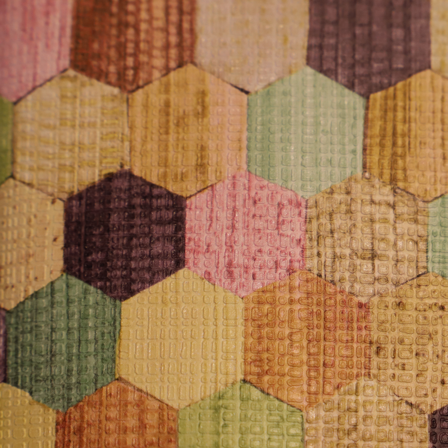 デッドストック壁紙ブックカバー GRAFICA DECORA pastel hexagon 四六判対応 紙 商品画像